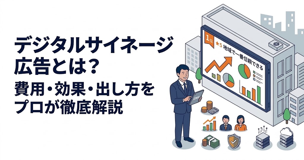 デジタルサイネージ広告とは？費用相場や効果、出し方を初心者向けに徹底解説